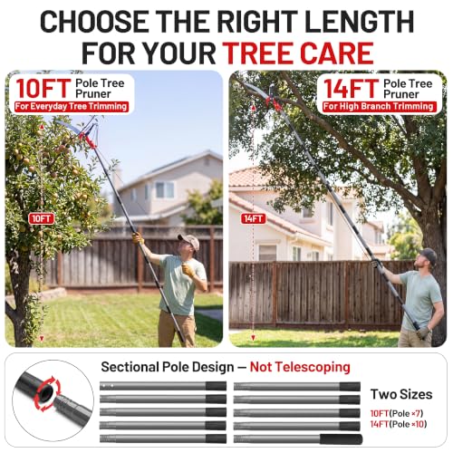 Suchtale 10FT Pole Saw for Tree Trimming, Manual Tree - Image 7