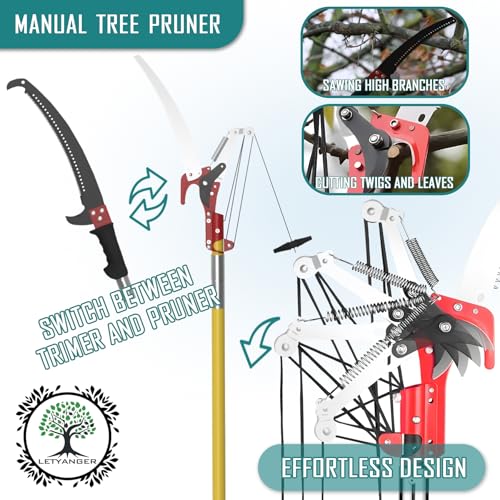 7.3-27FT Extendable Long Handle Pole Saw with Blade - Image 5
