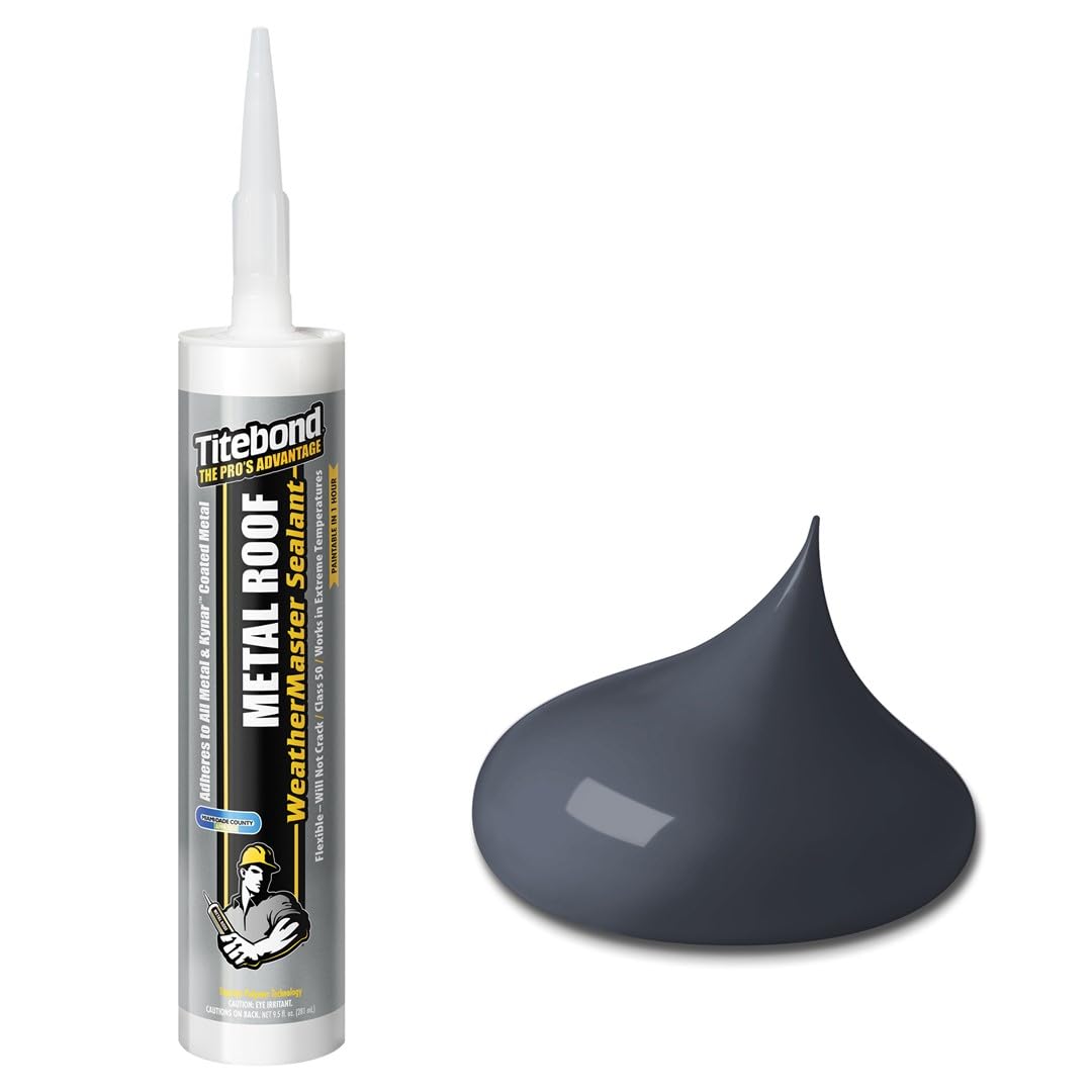 Titebond WeatherMaster Metal Roof Sealant, Black – 9.5 Oz., 61121 - Image 1