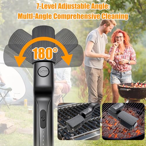 Electric Grill Brush, High Torque Rechargeable BBQ Grill Griddle - Image 4