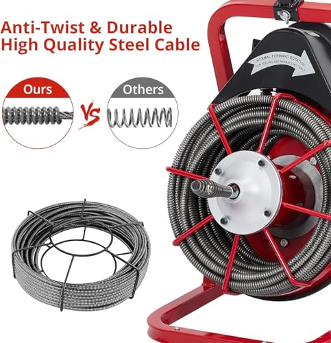 75 ft X 1/2 in Drain Cleaner Machine, Drain Cleaning Machine - Image 3