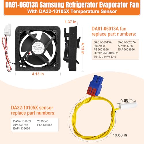 Upgraded DA81-06013A Refrigerator Evaporator Fan Motor Compatible - Image 4