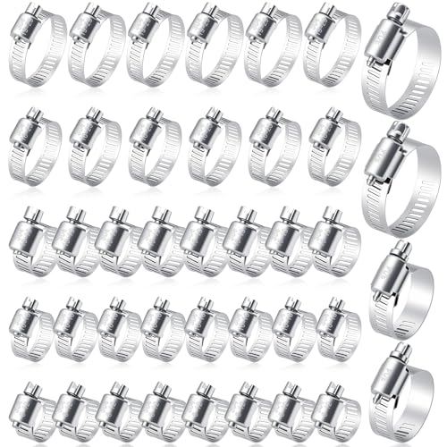 Selizo 40Pcs Hose Clamp Including 7 Sizes Adjustable Pipe | Hand Tools - Image 2
