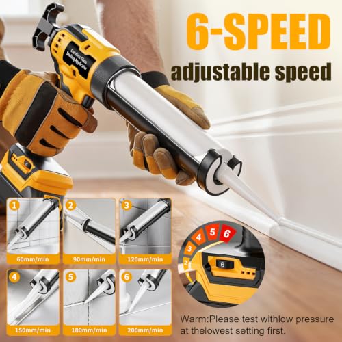 Electric Caulking Gun Compatible with Dewalt 20V Max | Home Repair - Image 5