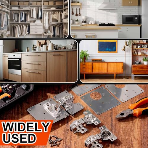 Zonon 18 Pcs Cabinet Hinge Repair Plate, Stainless Steel | Home Repair - Image 7