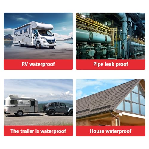 4" x 50Ft 1-Pack Black RV Sealant Tape,Waterproof - Image 5