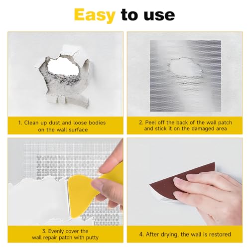 12 X 12 Inch Drywall Repair Kit, Wall Repair Patch Kits | Home Repair - Image 7