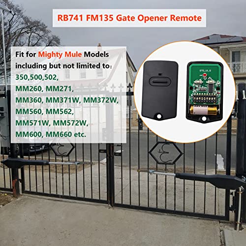 RB741 for Mighty Mule Gate Opener Remote, 318MHZ (3 Pack) - Image 4