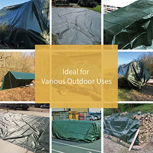 GUARD SHIELD Super Heavy Duty Green/Silver Poly Tarp Cover 12x16 - Image 7