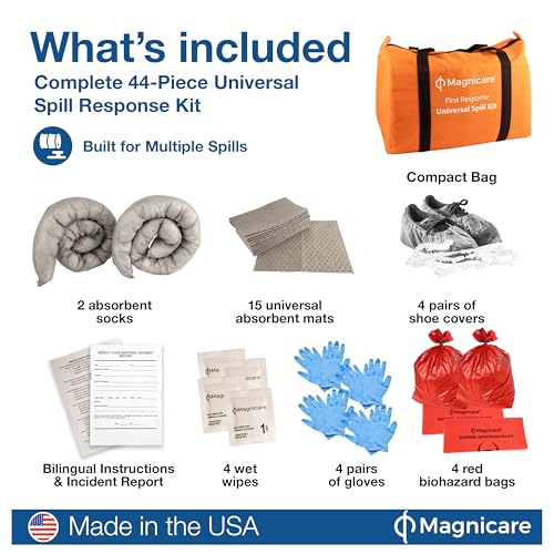 Spill Kit OSHA Approved - Biohazard Clean up Kit - Oil, Water & - Image 6