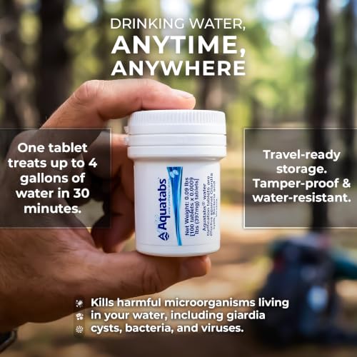 Aquatabs Water Purification Tablets, 397mg 100 Pack - Image 3