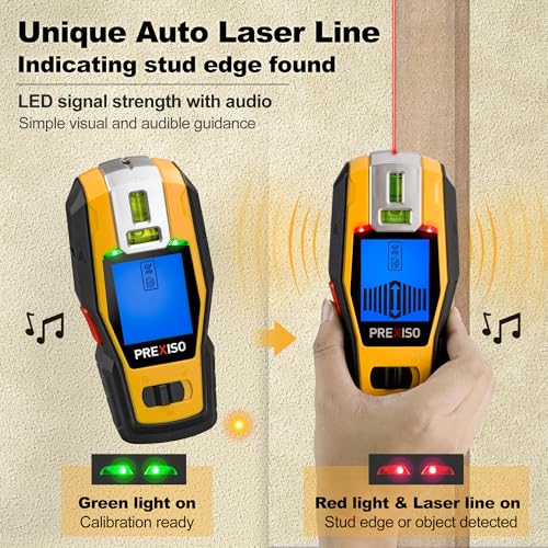 PREXISO 2-in-1 Stud Finder with Laser Level, Rechargeable Cross - Image 6