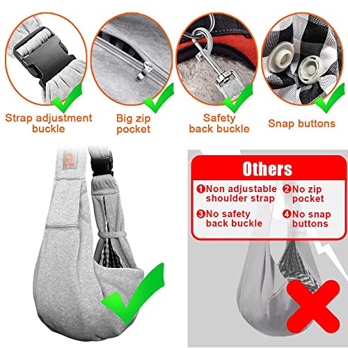 Tomkas Dog Cat Carrier Sling Zip Pocket & | Pet Essentials - Image 5