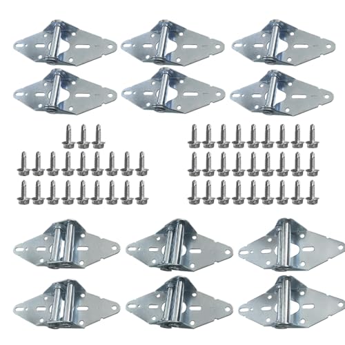 12 Pcs Garage Door Hinges Kits for 8' Height Garage Doors - Image 2