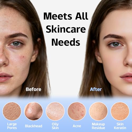 Face Scrubber, Waterproof Silicone Facial Cleansing Brush 6 Modes - Image 3