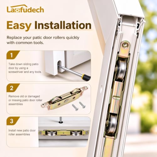 2PC Heavy Duty Sliding Patio Door Roller Assembly - Image 5