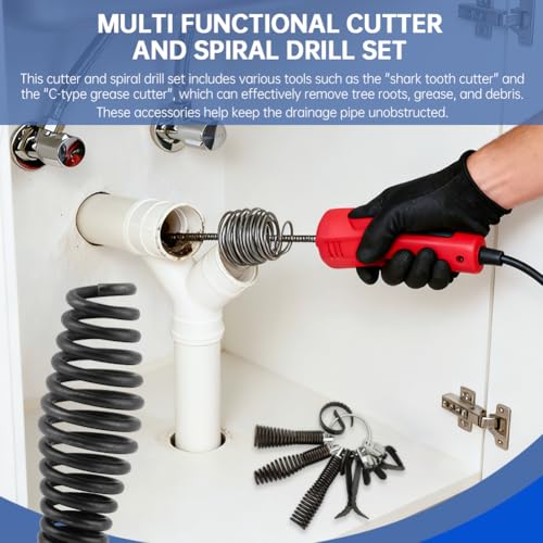 9Pcs Drain Auger Cutters, Drain Cleaner Attachments | Phone & Computer - Image 7