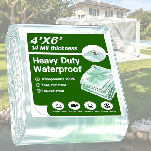 Tarps Heavy Duty Waterproof 4x6, Clear TarpaulinHeavy Duty - Image 2