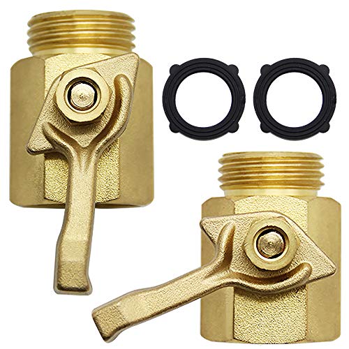 Lifynste Heavy Duty Brass Garden Hose Shut Off Valve, 3/4 Inch - Image 2