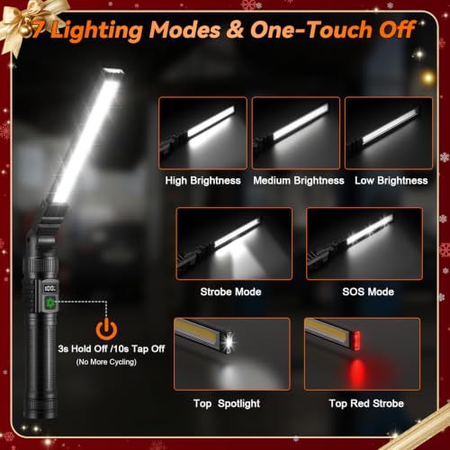 2Pack Magnetic Work Light, Christmas Tool Gifts for Men Dad - Image 7