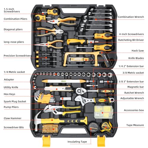 199 Piece Tool Kit for Home,General Household/Auto Repair | Hand Tools - Image 4