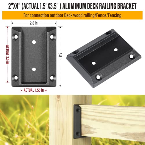 20pcs ADC-12 Aluminum Deck Railing Bracket, Deck Railing - Image 3