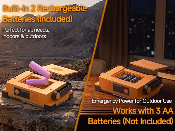 Rechargeable LED Work Light with Removable Battery, 144 LED Flood - Image 3