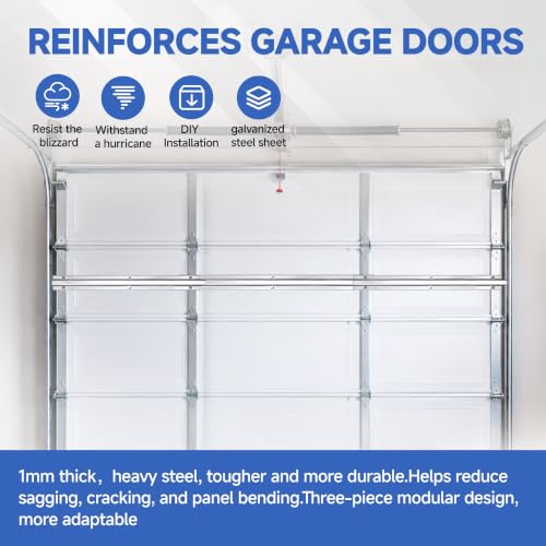 9FT Garage Door Strut, Heavy Duty Galvanized Steel Garage - Image 4