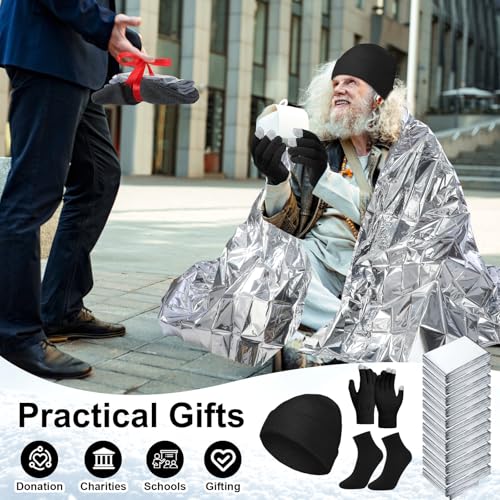 200 Pcs Thermal Blankets Winter Warmth Set Bulk, Classic - Image 7