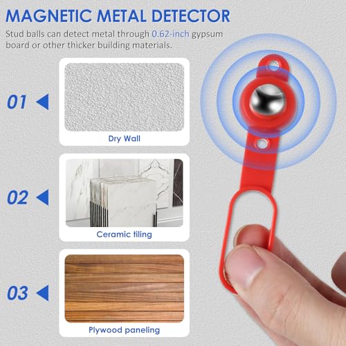 4Pcs Magnetic Stud Finder, 27 Pounds of Pull Magnet Power 52300 - Image 6