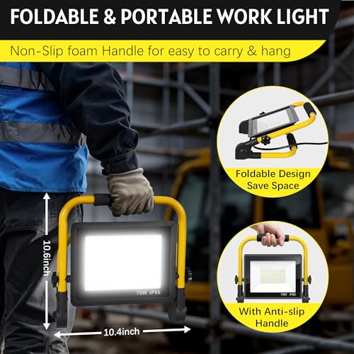 10000LM Portable LED Work Light, IP66 Waterproof for Garage - Image 7