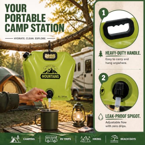 6Pack Collapsible Water Container 8L/2 Gallon Water Jug - Image 5