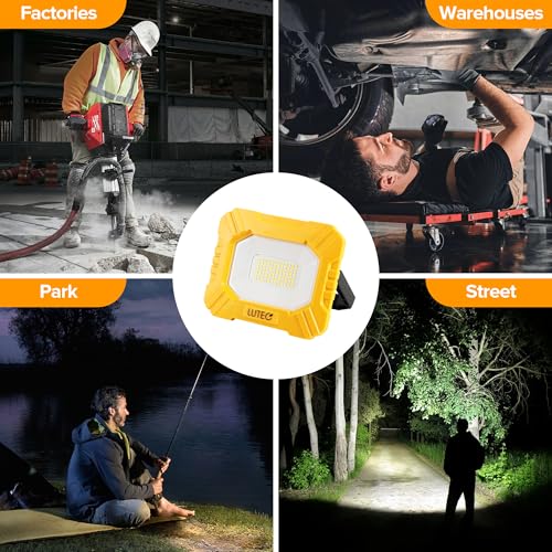 LUTEC 3500LM LED Work Light, Rechargeable Magnetic Work | Home Repair - Image 8