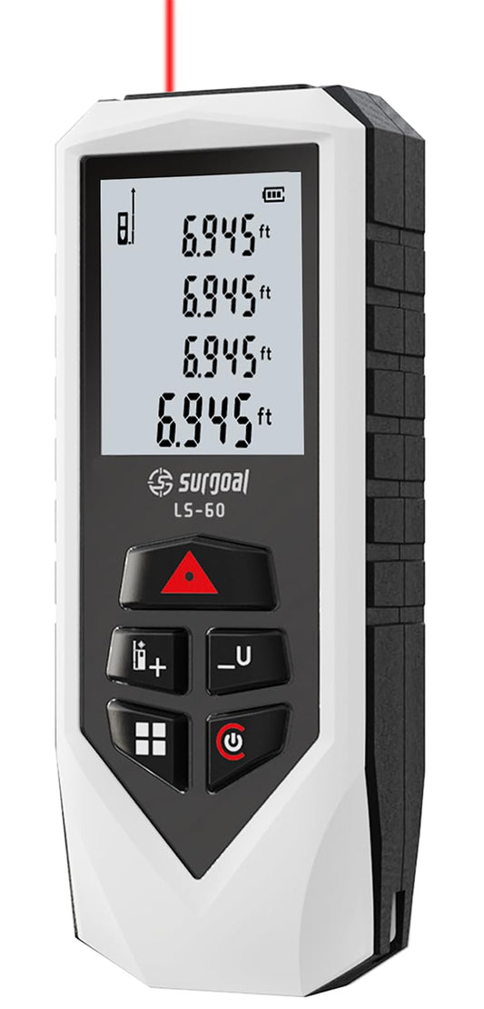 Laser Distance Measure Backlit LCD Measuring Tool 196FT - Image 1