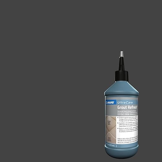 MAPEI UltraCare Grout Refresh, Universal Grout Colorant & Sealer, 8 oz Bottle – Easy Grout Restoration & Protection, 5010 Black