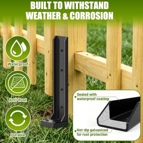 2 Pack Fence Post Repair Kit - 31.6" H Heavy Duty Fence | Home Repair - Image 5