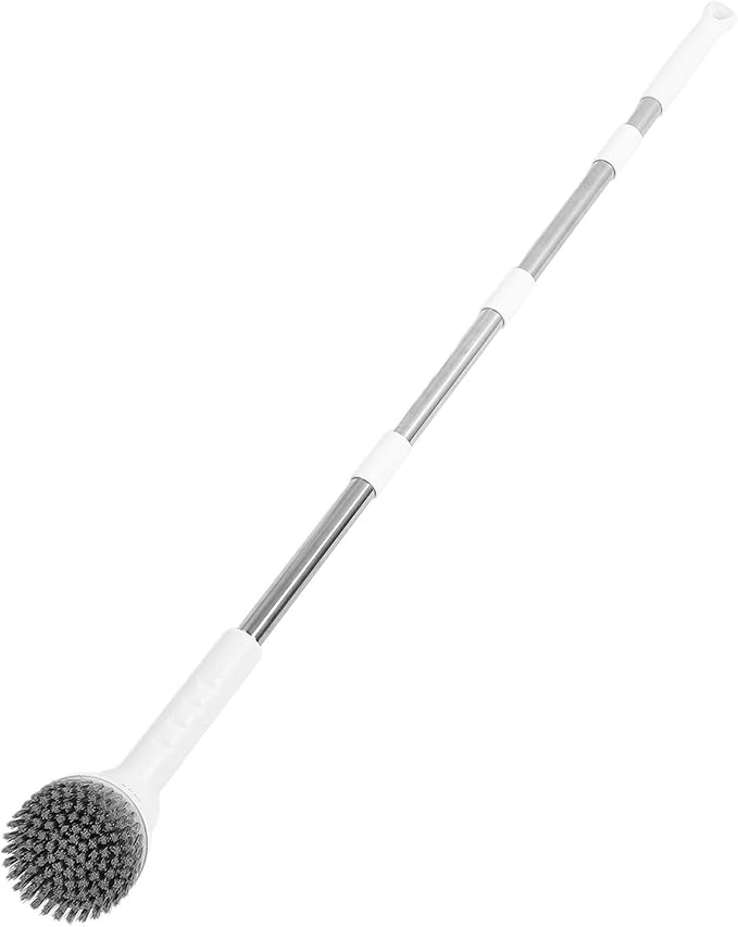 Electric Rotating Scrubber, Electric Cleaning Brush with Detachable Long Handle, Power Shower Scrubber, Multifunctional Cordless Electric Cleaning Brush for Bathroom