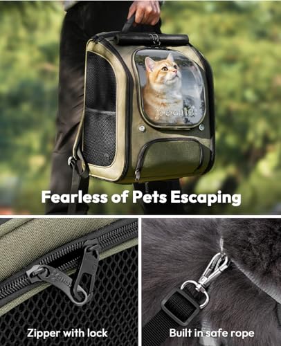 Pecute Cat Backpack Carrier,Large Space Cat Bubble Backpack - Image 6