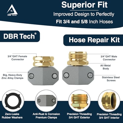 DBR Tech® Hose Repair Kit – Fix Leaks on 3/4 & 5/8 inch | Home Repair - Image 6