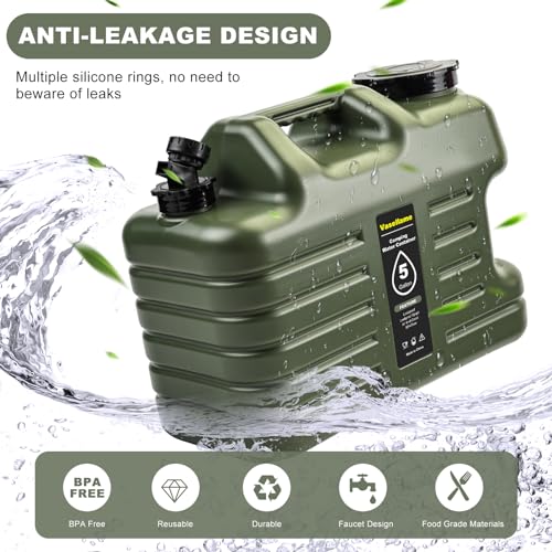 5 Gallon Water Jug with Spigot, Leak-Proof Portable - Image 4