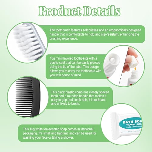 Hygiene Kits, Toothbrush and Toothpaste Travel Kits (25-Pack) - Image 4