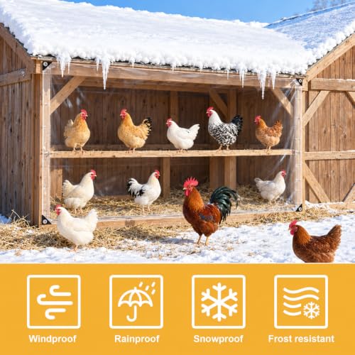 8x12ft 16Mil Thick Clear Tarp for Chicken Coop,Chicken Coop - Image 8