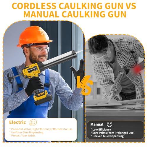 Cordless Caulking Gun Compatible with Dewalt 20V Max | Caulking Tools - Image 7