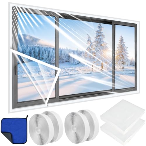 2Sets 47" x 63" Winter Window Insulation Kit with Cuttable - Image 2