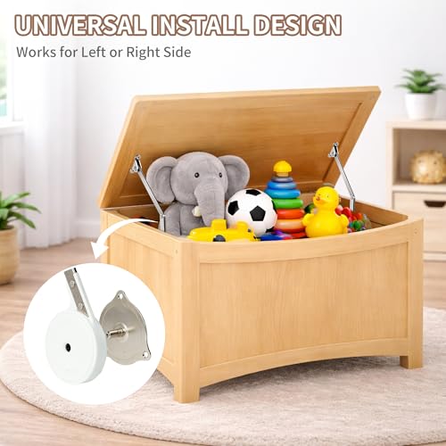 2 Pack Toy Box Hinges, Soft Close Hinges with Multi-Angle - Image 6