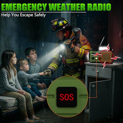Emergency Radio Hand Crank Solar, 10000mAh/37000mWh Emergency - Image 5