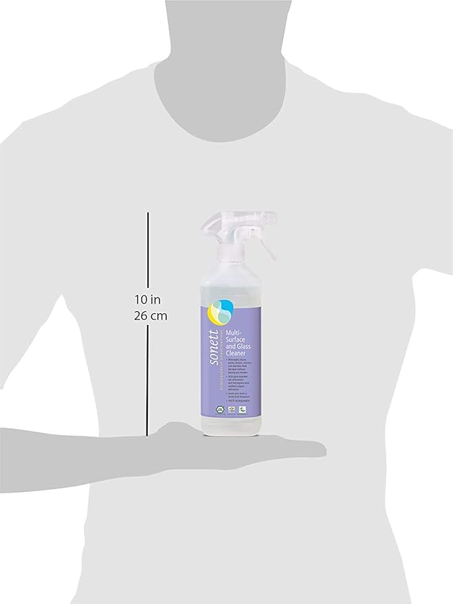 Sonett Organic Multi-Surface and Glass Cleaner Spray Liquid 17 fl oz (6 Count)