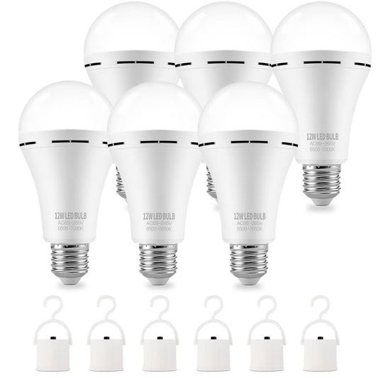 Emergency Rechargeable Light Bulb with Hook,Stay Lights Up - Image 1