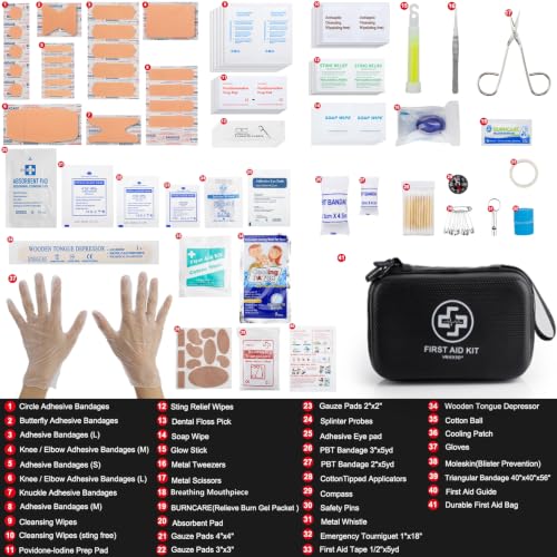 VRIEXSD Premium 320-Piece First Aid Kit, Waterproof EVA Hard - Image 5