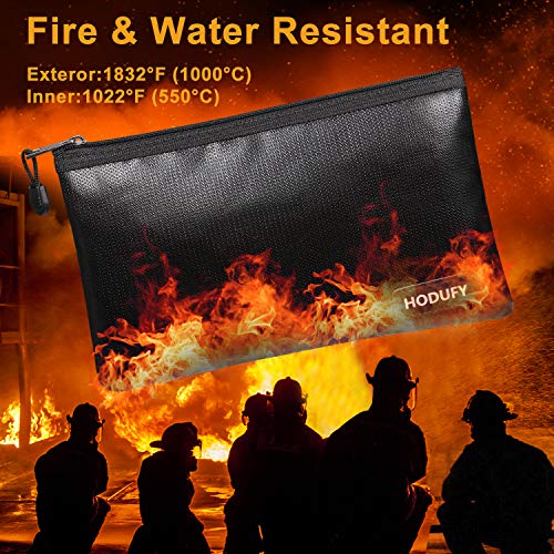 Hodufy Fireproof Money Bag - 10.6"x6.7" & 5"x8" | Home Organization - Image 5